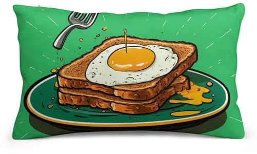 VFMKT Weicher dekorativer Kissenbezug, moderner Sofakissenbezug, Toastplatte, für Sofa, Couch, Bett, Standard-Queen-Size-Größe, 20,3 x 30,5 cm