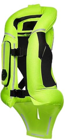 IUBGFTO Motorrad-Airbag-Weste, aufblasbare Airbag-Motocross-Jacke, reflektierende Motorrad-Airbag-Weste, für Elektroautos, Fahrräder, Reiten, Motocross (Grün M)