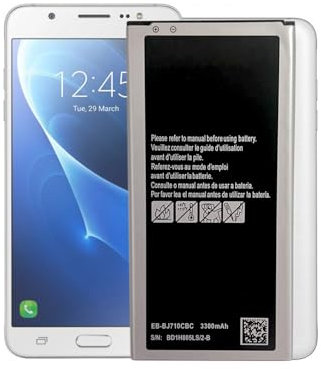MUKUZI AKKU Compatible with Galaxy J7 2016 SM-J710 Handy Smartphone Telefon (Replacement for EB-BJ710CBE)