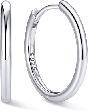 ChicSilver Damen Frauen Creolen Ohrringe Silber 925 Helix Piercings 14mm