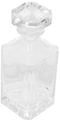 Cabilock Décanteur à Whisky Verre Imitation Cristal Mat pour Stockage et Service Bouteille Antidérapante pour Brandy Vodka et Décoration Apprécié