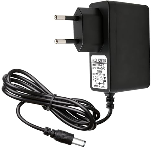 Adaptador de Corriente 24V 1A 24W con Conector DC 5.5 x 2.1 mm, Cable de 1m | Alimentador 24V para Tiras LED, Cámaras de Seguridad, Enrutadores, Audio y Más, Fuente de Alimentación, Entrada Universal