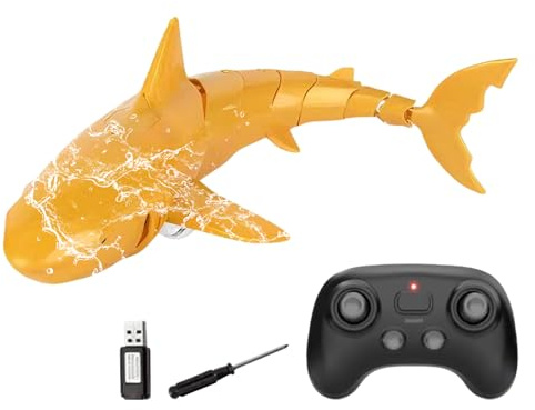 Generico Requins Jouet pour, Éducatif Imperméable et Interactif, Jouet Requin Télécommandé pour, pour Garçons, Fête du Nouvel an, Plage Piscine Extérieure Et Intérieure