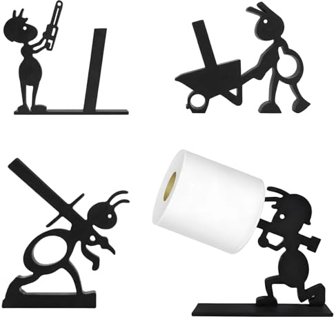 Novelty Toilet Roll Holder, 4PCS Funny Toilet Roll Holder, Toilet Roll Storage Set, Unique Bathroom Accessory, Birthday, Housewarming Gift For Friends, Family and Colleagues