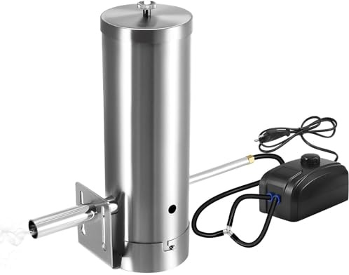 Kaltrauchgenerator mit Pumpe Edelstahl Rauchgenerator Elektrisch | Kaltrauchschnecke für Smoker, Grill und Räucherofen, Räucherspirale für Fisch, Fleisch, Käse und Gemüse
