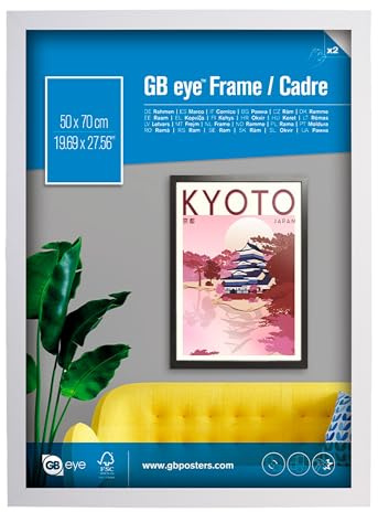 GB eye Contemporary Wooden White Picture Frame - 50 x 70cm