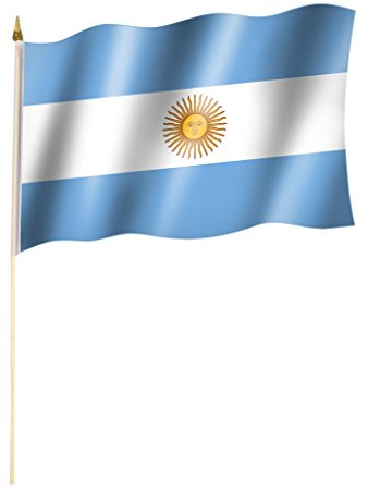 Stockflagge/Stockfahne ARGENTINIEN Flagge/Fahne ca. 30 x 45 cm mit ca. 60cm Stab/Stock