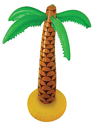 HENBRANDT Petit Palmier Gonflable de 90 cm - Décoration de fête hawaïenne - Décoration de fête Tiki - Plage Pirate - Enterrement de Vie de Jeune Fille - Accessoires de Bar en Plein air - Décorations
