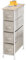mDesign Kommode aus Stoff – praktischer Schrank Organizer mit 4 Schubladen – schmales Aufbewahrungssystem für Schlafzimmer, Schlafsaal und Waschküche – beige
