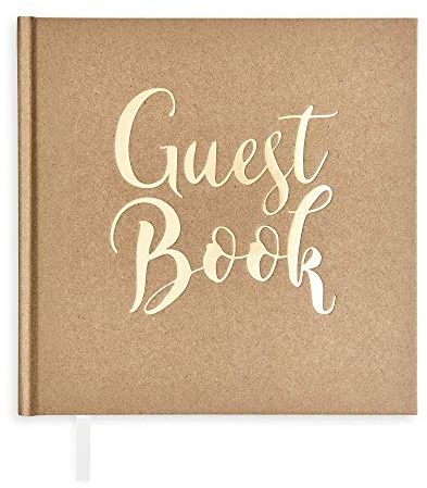 Plantvibes Edles Gästebuch, 72 Seiten, Hardcover, hochwertiges Papier, Vintage Guest-Book für die Hochzeit, Taufe oder den Geburtstag, Hochzeits-Buch, Hochzeits-Album, Hochzeits-Gästebuch