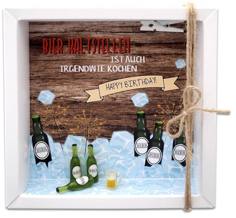 ZauberDeko Geldgeschenk Verpackung Bier Happy Birthday Geschenk Männer Geschenkidee Geburtstagsgeschenk