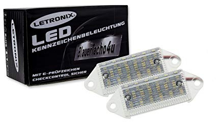 LETRONIX SMD LED Kennzeichenbeleuchtung Module geeignet für Lancer Typ CS0 2003-2007 / Lancer Typ CY0 2007-2017 mit E-Prüfzeichen