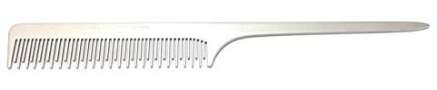 Swedish Crown Profi-Toupierkamm Aluminium-Kamm 21 cm (antistatisch) Metallkamm in Salon-Ausführung mit wechselnder 1/1 Zahnung (2401 A)