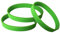 THXIY 100PCS Blank Silicone Wristbands Elastic Universal Bracelets Rubber Wholesale Bracelet bands bulk for Adults Men Women Green