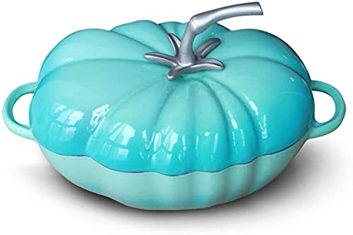 ZHEYANG Cocottes Pot en Argile pour la Cuisson de la Casserole en Fonte 2.8L,Casserole en Fonte Peu Profonde antiadhésive Pot de Soupe Domestique Pot de Soupe aux tomates Vert Cocotte Induction
