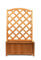 SASONS® Quality Large Wooden Free Standing Planter Stand with Lattice Trellis Panels for Outdoor Garden Patio Balcony Porch for Climbing Plants Pot Rack Support Structure (PLANTER 100X62X23CM)