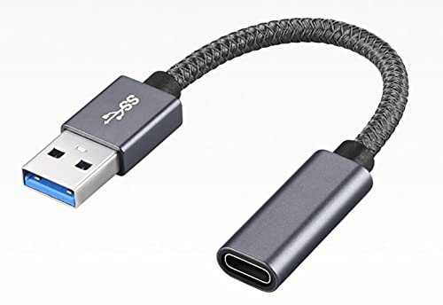 innov8 USB C Female to USB 3.0 A Male Cable, USB 3.1 5Gbps Type C to USB 3.0 Type A Male Charging Extension Cable Adapter - 0.1m