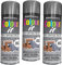 RTS All Purpose Grey Primer Spray Paint Aerosol Matt Finish Quick Drying Effect Fast Dryer Primers DIY Interior Exterior Home Garage Metal Plastic Car Wood Multipurpose Indoor Outdoor 250ML (3)