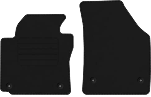 Veloursfussmatten Automatten Velourmatten für VW Caddy IV Bj. 2015-2020 Mit Absatzschoner Passform Neu Basic VORNE ovale Befestigungen