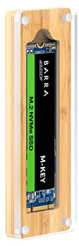 AODUKE M.2 SSD-Gehäuse für M.2 2230/2242/2260/2280 MM SSD Festplatten-Schutzbox, Aufbewahrungsbox, Laufwerk, transparenter Bambus-Magnetverschluss, NGFF/NVME Manager-01M2-Z