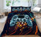 Tospass Bettwäsche Set 135x200cm Gamepad 3D Mädchen Jungen Jungs Kinder 2 Teilig Weich Gelb Kinderbettwäsche Microfaser Bettbezug mit Reißverschluss 1 Kissenbezug 80x80cm