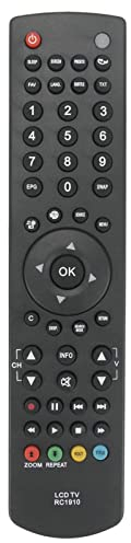 VINABTY RC1910 Ersetzte Fernbedienung passend für Sharp Toshiba Polaroid TV Modell 30070046 22DL504B 22L1333B 22L1337DB 24D1333B 24W1337DB P19LEDDVD12 P24LED12 LED22916TV P22LEDDVD12 32DV504B