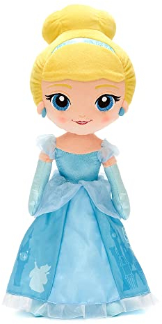 Disney Store Offizielle mittelgroße Cinderella-Kuschelpuppe für Kinder, 37 cm, Kuschelpuppe der Prinzessin im klassischen Kleid mit Stickereien und weicher Oberfläche