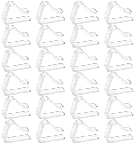 GothaBach 24 Stück transparente Kunststoff-Tischdecken-Clips, Kunststoff-Tischtuch-Halterung, Tischtuchhalter für Weihnachten, Zuhause, Party, Innen- und Außenbereich, Camping (klein)