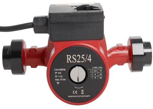 Pompa di circolazione dell'acqua calda RS25/4-180, Circolatore per Riscaldamento Centrale 72W, Pompa di Pressione per Circolatore Domestico Regolazione a Tre Velocità da Poweka