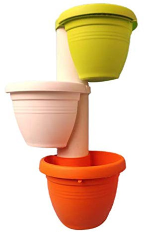 MERAXI 3 pièces Jardinage Pot de Fleur gouttière Tuyau de Descente Plante conteneur Tuyau de Descente succulente Fleur planteur pour intérieur extérieur