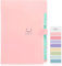 SKYDUE Dokumentenmappe A4, Fächermappe A4 Mit Fäche, Postmappe Ordnungsmappe A4, Ordnungsmappe 4 Für Zuhause, Büro, Schule Und Auf Reisen(Rosa), 5 Tasche