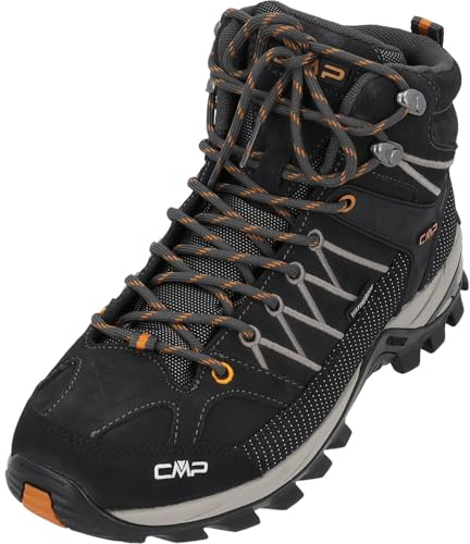 CMP Rigel Mid Trekking Shoes Wp, Zapatos de Trekking Hombre, Plomo, 41 EU