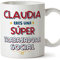 MUGFFINS Tazas Personalizadas para TRABAJADORA SOCIAL mujer - En Español - Eres Súper - 11 oz / 330 ml - Regalo Personalizable original y divertido