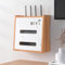 Catekro Organizador de madera para modelo y router, router Box decorativo oculto, estantes de pared, 2 compartimentos, trastero para router