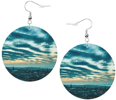 Flip Flop Niedliche Mädchen Leder Runde Ohrringe Gedruckt Elegante Muster Für Frauen Ohrringe Weihnachten Valentinstag Geburtstag Geschenk Für Frau Und Freundin Durchmesser 4,5 cm, Einheitsgröße,