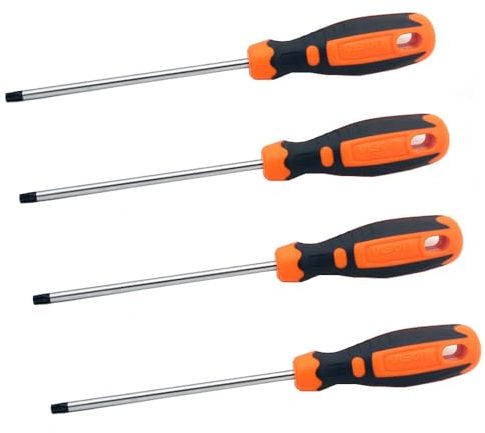 4-teiliger T15 T20 T25 T30 Torx Schraubendreher Set,150mm magnetischer Torx Treiber Stern Bit Schraubendreher für Computer Reparatur, Automobil Werkzeuge und Haushaltsgeräte