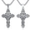 HXWZB Kruzifix Kreuz Halskette Anhänger für Männer Sterling Silber Kreuz Jesus Christus Kruzifix Kreuz Schmuck für Männer Jungen Vater Frauen