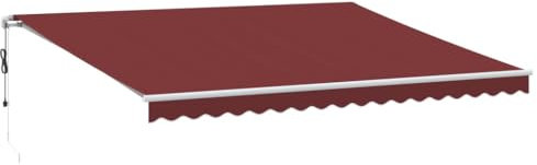 vidaXL Tenda da Sole Retrattile Automatica bordò 450x300 cm
