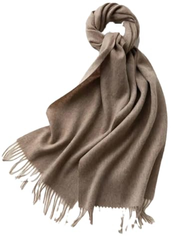 Damen Wollschal Quasten Wärme Kaschmir Schal, Lila Fleece, One size