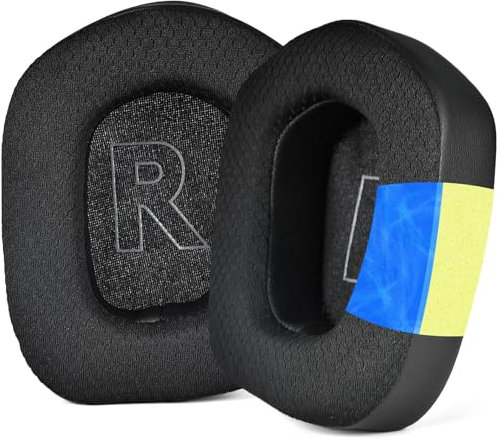 G733 Ersatz-Ohrpolster aus Netzstoff, kompatibel mit Logitech G733 Lightspeed RGB kabellosen Kopfhörern, Memory-Schaum, Ohrpolster, Ohrenschützer, Ohrmuscheln, Reparaturteile (Schwarz - Kühlende Gel)