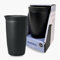 EST 2012 UBERSTAR BARWARE & GIFTS Radius Travel Cup / 400ml Insulated Travel Coffee Mug/Leakproof Pop to Unlock Sip Lid (Black)