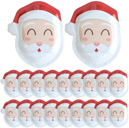 20 Pièces Assiettes De Noël Assiettes Père Noël Assiettes De Noël Assiettes À Dessert Bonhomme De Neige Assiettes À Dîner De Noël Décorations De Table Pour Fournitures De Fête D'anniversaire De