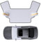 KYUVIST Auto Frontscheibenabdeckung, für Mercedes-Benz Vito (3rd Generation) W447 2014-2023 Magnetische Winter Auto Windschutzscheibe Abdeckung Faltbar Frostschutz Eisschutzfolien,L(175 * 115cm)