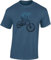 Baddery Fahrrad T-Shirt Herren : Forest Ride - MTB Mountainbike Shirt (Denim Blau S)