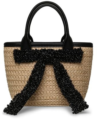 Steve Madden Boww Mini-Strohgriff mit Schleife, Schwarz Multi, Einheitsgröße