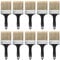 SOUJAP 10 PCS 4 Inch Paint Brush, 100mm Black Professional Paint Brushes Tools, Furniture Painting Brush, Paint Brush with Plastic Handle for Painting Furniture