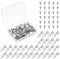 QUARKZMAN 50Pcs Boutons de Rotation de Cadre d'Image, Fixations de Dos de Cadre avec 50 Vis, Quincaillerie de Clips de Cadre pour Accrocher des Photos, des Affiches, Couleur Argent