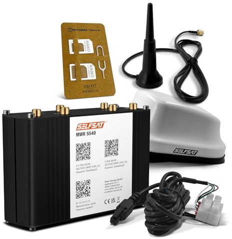 SELFSAT MWR 5540 5G Cat 12 WLAN Router bis 2,6 Gbps inkl. SELFSAT 5G Antenne weiß