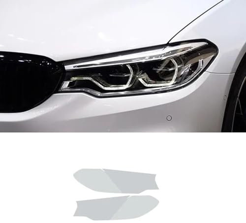 HCXNBS Auto Scheinwerfer Schutz Tönung Film Rauch Schwarz TPU Schutz Transparent Aufkleber, Passend für BMW 5er GT F07 F10 F11 G30 G31