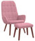 vidaXL Relaxsessel mit Hocker Rosa Samt, Sessel, Armsessel, Samtsessel, Polstersessel, Wohnzimmersessel, Fernsehsessel, Stuhl, Wohnzimmerstuhl